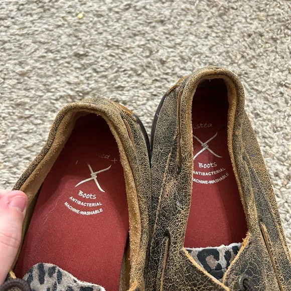 Twisted X Women's Cheetah Animal Print Driving Moccasins Size 11 Brown Outdoor - Picture 9 of 11